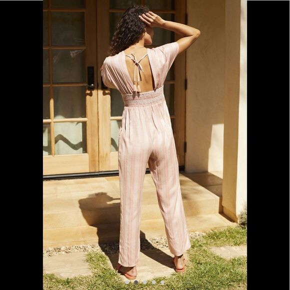 L*SPACE striped cover up jumpsuit by Anthrologie - Picture 2 of 6